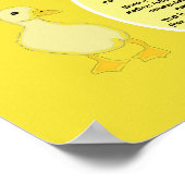 Yellow Duckie Bible Verse Baby's Room Poster (Ecke)
