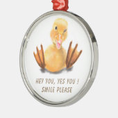 Yellow Duckling Christmas Ornament - Lächeln (Links)