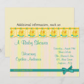 Yellow Ducks Babydusche Einladung (Vorne/Hinten)