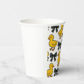 Yellow Ducks & Bows Party Paper Cup Pappbecher (Rechts)