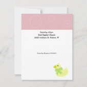 Yellow Ducks Kinderdusche Einladung (Rückseite)