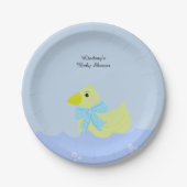 Yellow Ducky Baby Dusche Pappteller (Vorderseite)