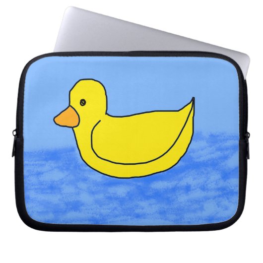 Yellow Ducky Blue Electronics Bag Laptopschutzhülle (Vorderseite)