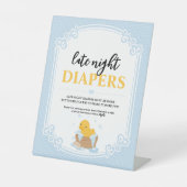 Yellow Ducky Late Night Diapers Pedalstal-Zeichen Sockelschild (Vorderseite)