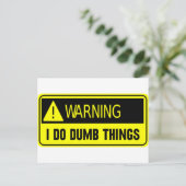 YELLOW DUMB POSTKARTE (Stehend Vorderseite)