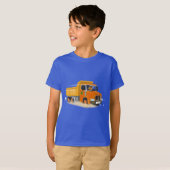Yellow Dump Truck Cartoon für Kinder T-Shirt (Vorne ganz)