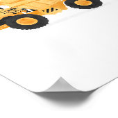 Yellow Dump Truck Kids Konstruktion Vehicle Decor Poster (Ecke)