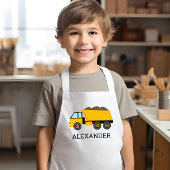 Yellow Dump Truck Personalized Construction Kinderschürze