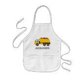 Yellow Dump Truck Personalized Construction Kinderschürze (Vorne)