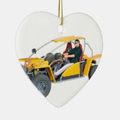 Yellow Dune Buggy Keramik Ornament (Rechts)