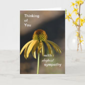 Yellow Echinacea Blume Deepest Beileid Karte (Gelbe Blume)