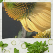 Yellow Echinacea Küchentuch (Gefaltet)