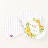 Yellow Elegant Blume Wreath Monogram Wedding 50. Notizblock (Innenseite)