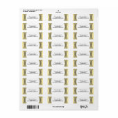Yellow Elegant Deko Address Labels (Vorne)