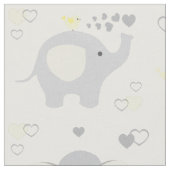Yellow Elephant Baby Kinderzimmer Stoff (Nahaufnahme)