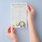 Yellow Elephant Baby Shooter Baby Animal Name Game Flyer (Handgriff)