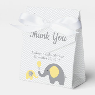 Yellow Elephant Baby Showbox Ribbon Geschenkschachtel