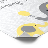 Yellow Elephant Baby Shower Ratschläge für Mommy S Poster (Ecke)