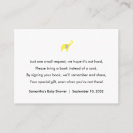 Yellow Elephant Book request / books Begleitkarte