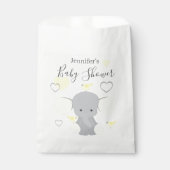 Yellow Elephant Boy Girl Baby Dusche Party Geschenktütchen (Vorderseite)