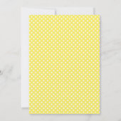 Yellow Elephant Polka Dots Babydusche Einladung (Rückseite)