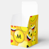 Yellow Emoji Party Emoticon Faces Pattern Geschenkschachtel (Geöffnet)