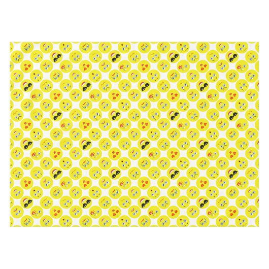 Yellow Emoji Pattern Tischdecke (Vorderseite (Horizontal))