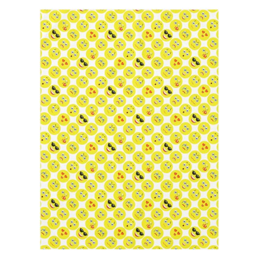 Yellow Emoji Pattern Tischdecke (Vorderseite)