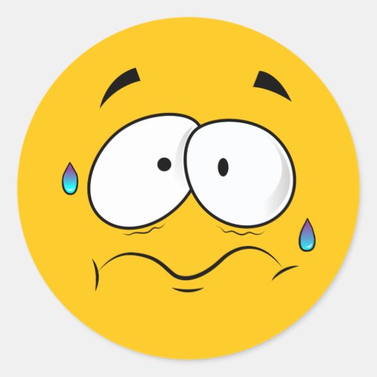 Yellow Emoji Runder Aufkleber (Vorderseite)