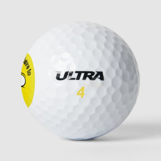 Yellow Emoji zurückgetreten Golfball (Logo)