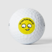 Yellow Emoji zurückgetreten Golfball (Vorderseite)
