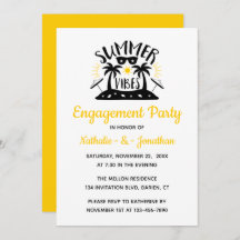 Yellow Engagement Party Tropical Summer Vibes