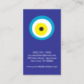 Yellow Evil Eye Bead Amulet Visitenkarte (Rückseite)