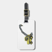 Yellow Excavator Construction Machinery Gepäckanhänger (Vorderseite vertikal)