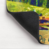 Yellow Excavator Power Shovel Art Mousepad (Ecke)