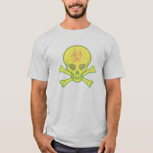 Yellow Fade Skull und Crossbones T-Shirt (Vorderseite)
