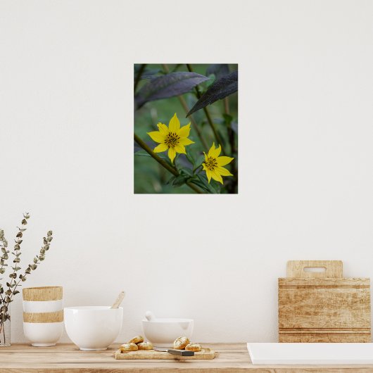 Yellow Fall Flower Poster (Küche)