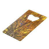 Yellow Fall Foliage Geldbeutel Flaschenöffner (Vorderseite Schrägansicht)