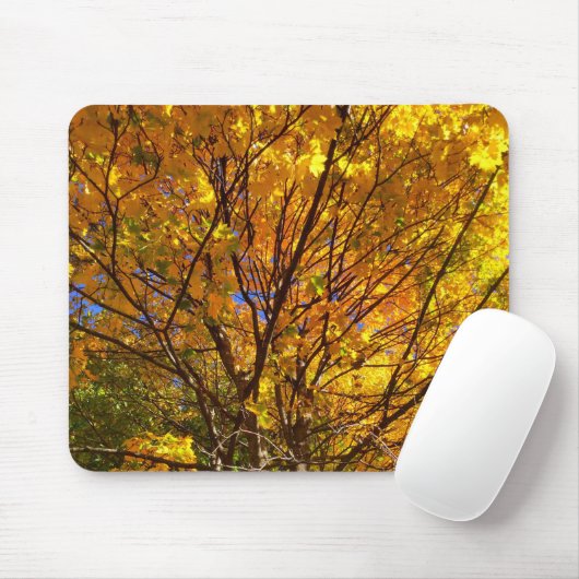 Yellow Fall Foliage Mousepad (Mit Mouse)