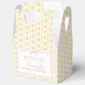Yellow Fancy Floral Baby Shower Gable Favor Geschenkschachtel (Offen)