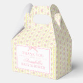 Yellow Fancy Floral Baby Shower Gable Favor Geschenkschachtel (Rückseite)
