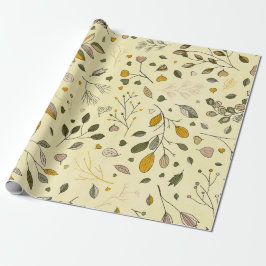 Yellow Fancy Foliage Geschenkpapier