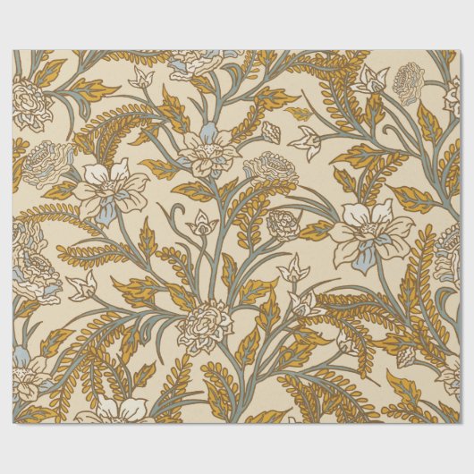 Yellow Fancy Roses Geschenkpapier (Flach)