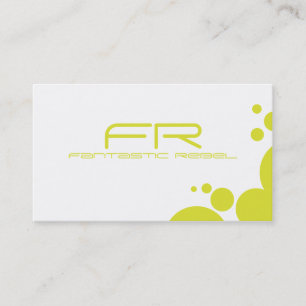 Yellow Fantastic Rebel Business Cards Visitenkarte
