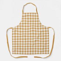 Yellow Farmhouse Gingham Schürze