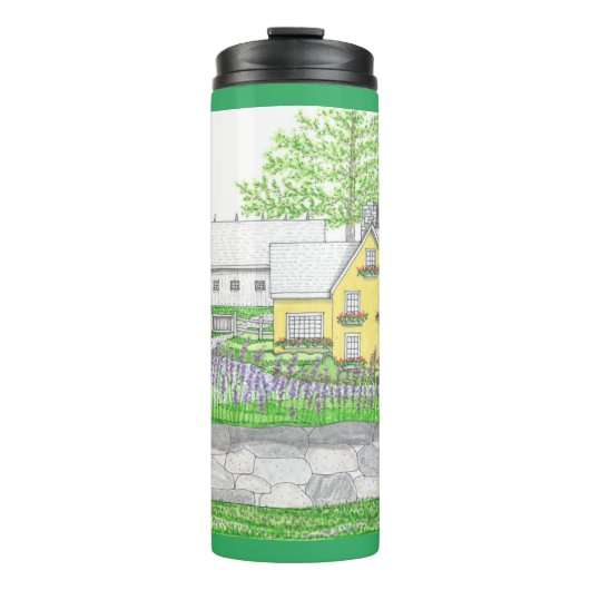 Yellow Farmhouse Thermal Tumbler Thermosbecher (Vorderseite)