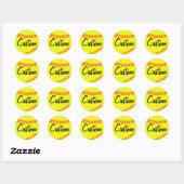 Yellow Fastpech Softball Custom Stickers (Blatt)