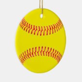 Yellow Fastpech Softball Runde Weihnachtsschmuck (Rechts)