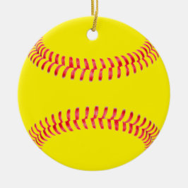 Yellow Fastpech Softball Runde Weihnachtsschmuck