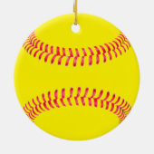 Yellow Fastpech Softball Runde Weihnachtsschmuck (Hinten)